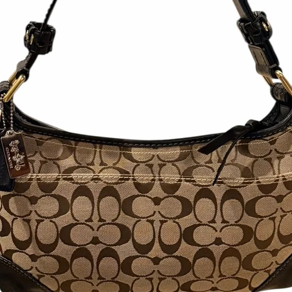 Coach Vintage Signature C Brown Tan Bleecker Hobo Bag - Picture 4 of 16